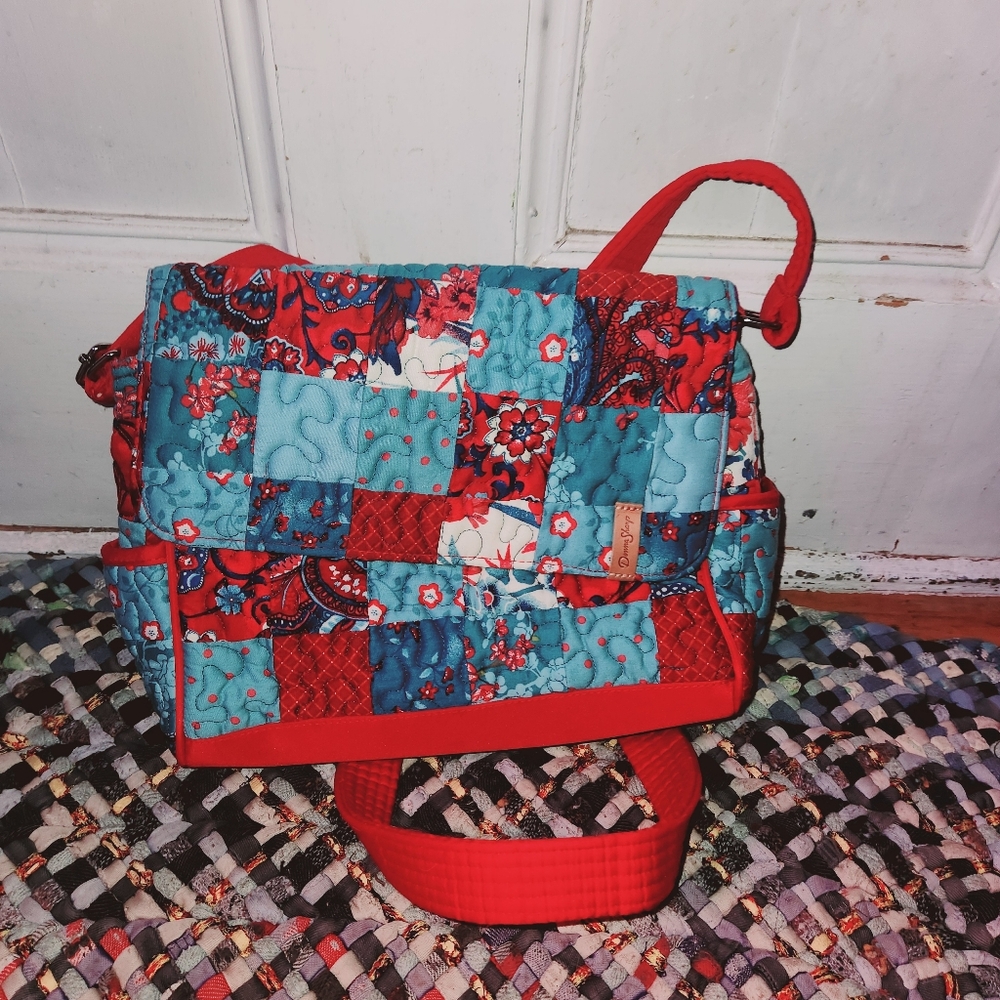 Preowned Donna Sharp Quilted Handbag Fashion Shoulder Purse